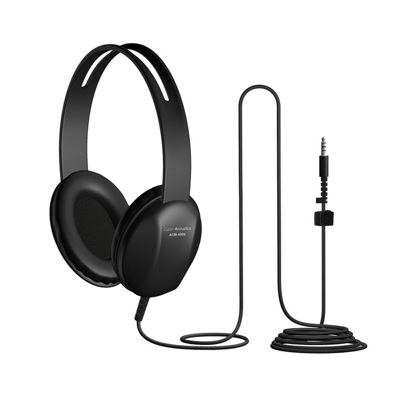 Cyber Acoustics سايبر أكوستكس سماعات خفيفة الوزن 3.5 مم - رائعة للاستخدام مع الهواتف المحمولة، الأجهزة اللوحية، أجهزة الكمبيوتر المحمولة، أجهزة الكمبيوتر الشخصية، أجهزة ماك (ACM-4004) - Image 1